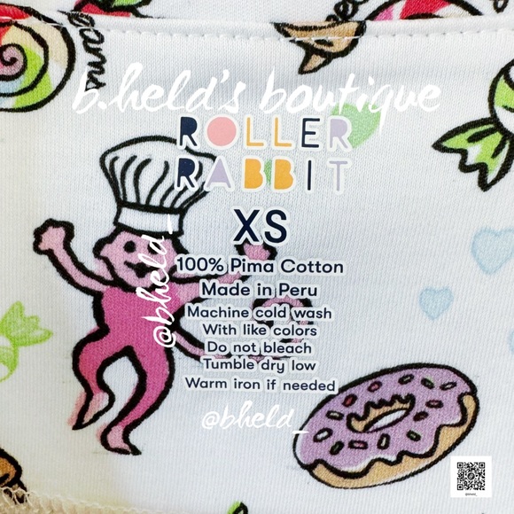 Roller Rabbit Sweet Dreams Polo Pajamas in Rainbow Size XS Brand New NWT - Picture 9 of 14